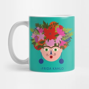 Cute colorful summer flowers frida kahlo feminist viva la vida women rights Mug